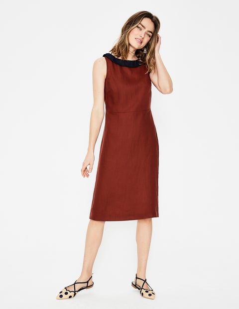 Imelda Linen Dress - Conker Imelda Linen Dress - Conker