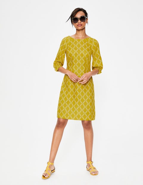 Robe Kate En Lin - Treillis ananas Dijon Robe Kate En Lin - Treillis ananas Dijon