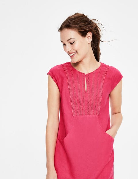 Jessica Linen Dress - Strawberry Split Jessica Linen Dress - Strawberry Split