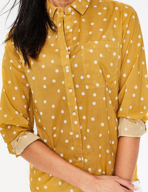 Audrey Girlfriend Shirt - Dijon Scattered Dot Audrey Girlfriend Shirt - Dijon Scattered Dot