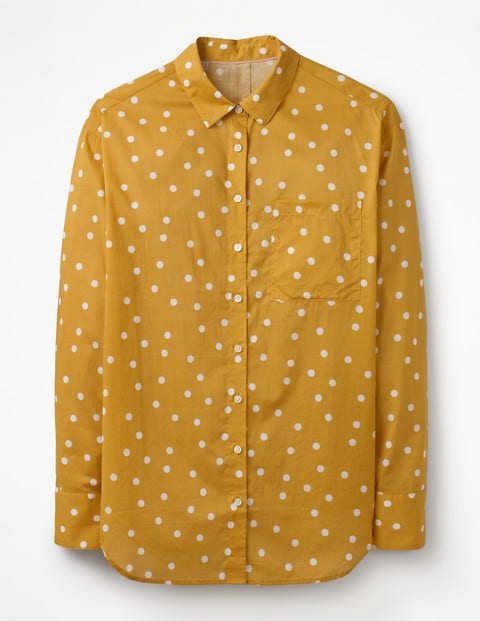 Audrey Girlfriend Shirt - Dijon Scattered Dot Audrey Girlfriend Shirt - Dijon Scattered Dot