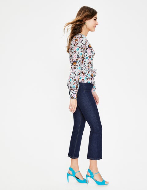 Rosamund Wrap Top - Ivory Carnival Floral Rosamund Wrap Top - Ivory Carnival Floral