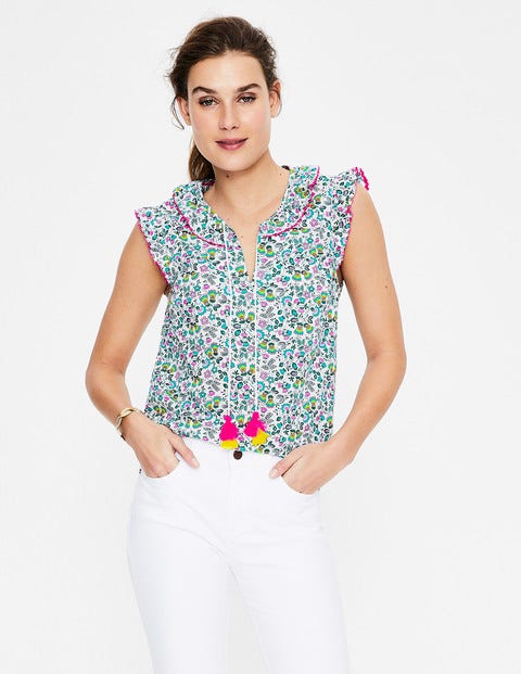 Laurie Top - Ivory Exotic Garden Laurie Top - Ivory Exotic Garden