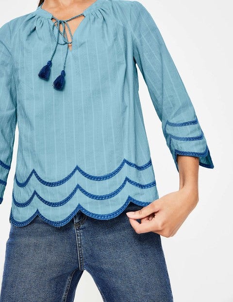 Willa Top - Heron Blue Willa Top - Heron Blue