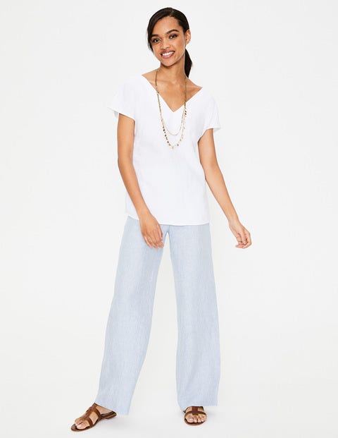 Alexandra Linen Top - White Alexandra Linen Top - White