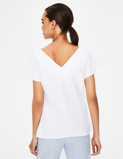 Alexandra Linen Top - White Alexandra Linen Top - White