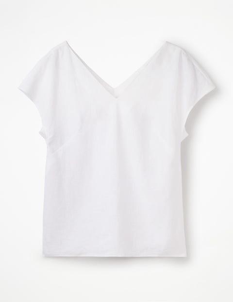 Alexandra Linen Top - White Alexandra Linen Top - White