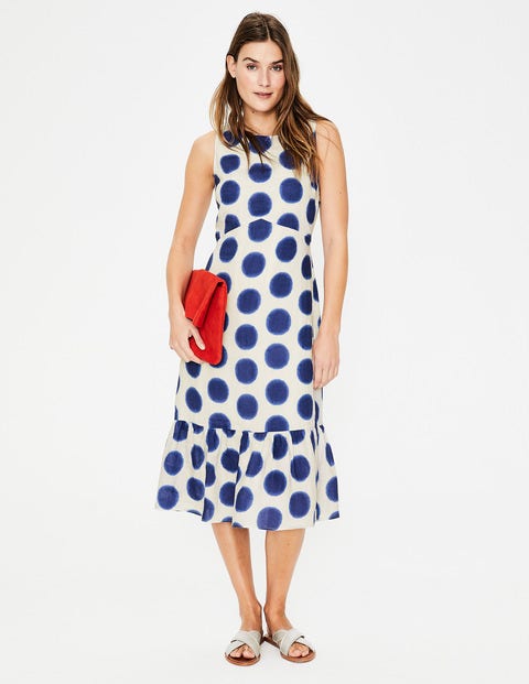 boden white linen dress