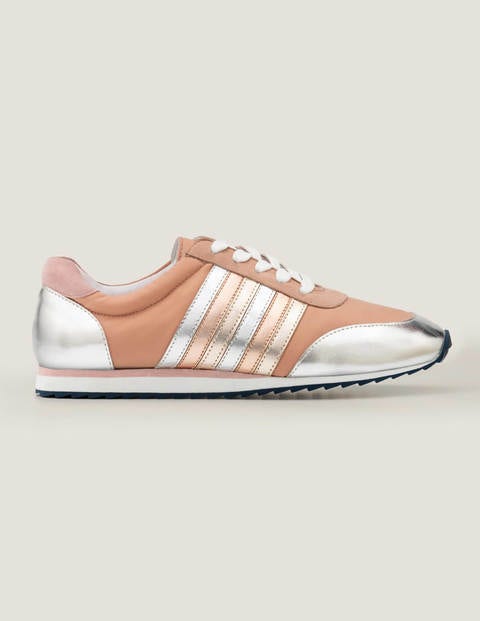 Gestreifte Turnschuhe - Cremerosa Gestreifte Turnschuhe - Cremerosa