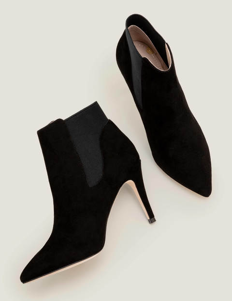 black ankle boots stiletto heel