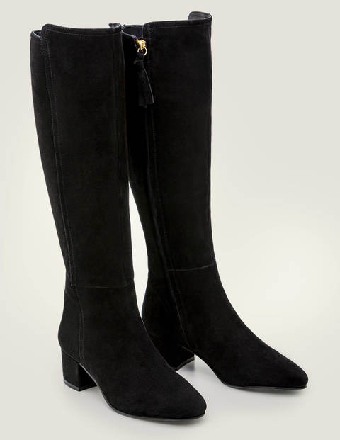 Kennford Knee High Boots - Black | Boden US