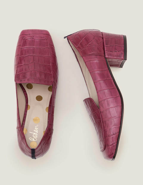 Carina Heeled Loafers - Ruby Ring Croc Carina Heeled Loafers - Ruby Ring Croc