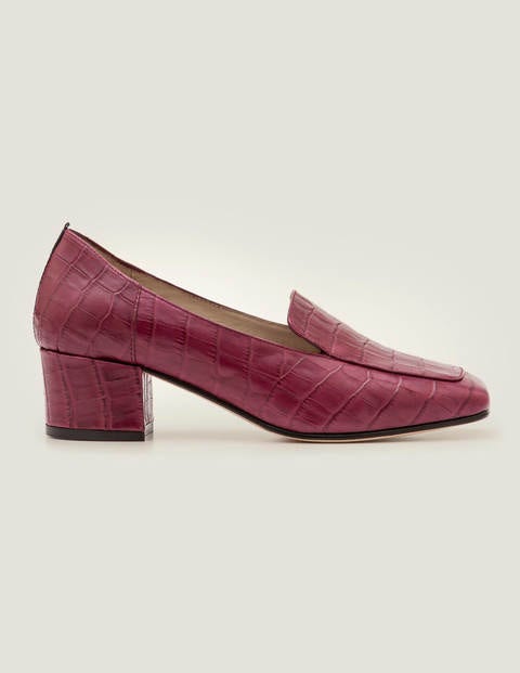 Carina Heeled Loafers - Ruby Ring Croc Carina Heeled Loafers - Ruby Ring Croc