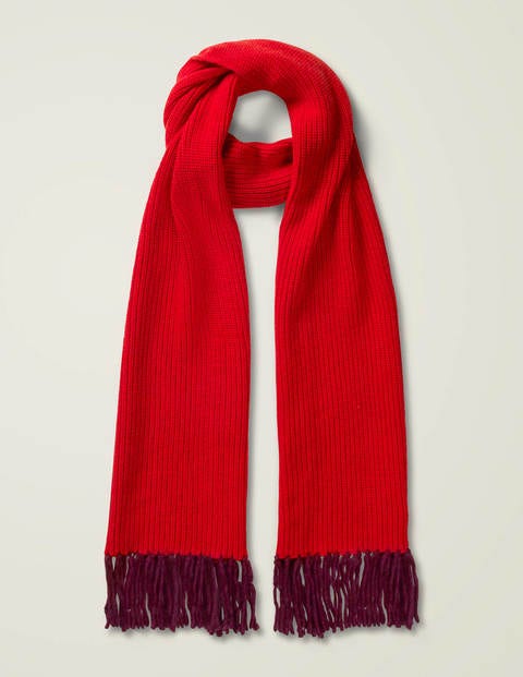 Chunky Rib Scarf - Post Box Red/Ruby Ring Chunky Rib Scarf - Post Box Red/Ruby Ring