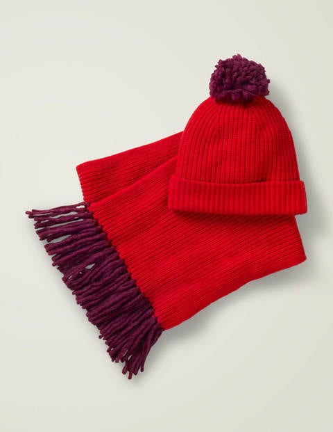 Chunky Rib Scarf - Post Box Red/Ruby Ring Chunky Rib Scarf - Post Box Red/Ruby Ring