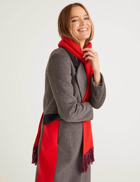 Chunky Rib Scarf - Post Box Red/Ruby Ring Chunky Rib Scarf - Post Box Red/Ruby Ring