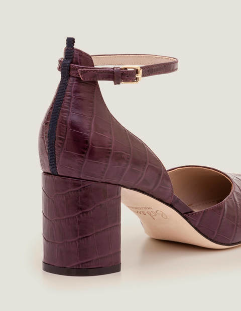 Yasmin Mid Heels - Fig Croc Yasmin Mid Heels - Fig Croc