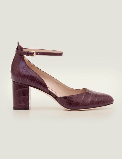 Yasmin Mid Heels - Fig Croc Yasmin Mid Heels - Fig Croc