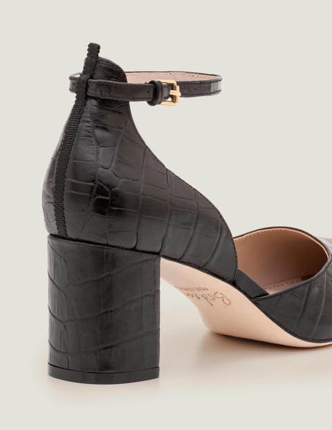 Yasmin Mid Heels - Black Croc Yasmin Mid Heels - Black Croc
