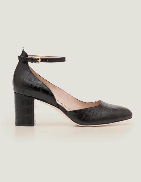 Yasmin Mid Heels - Black Croc Yasmin Mid Heels - Black Croc