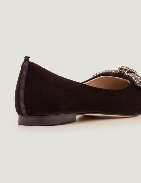 Adelaide flache Schuhe mit Juwelen - Schwarz Adelaide flache Schuhe mit Juwelen - Schwarz