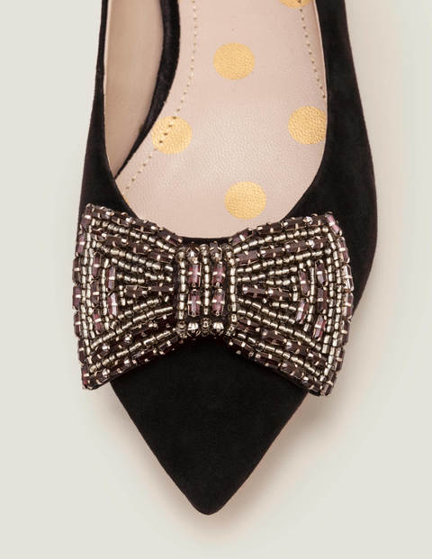 Adelaide flache Schuhe mit Juwelen - Schwarz Adelaide flache Schuhe mit Juwelen - Schwarz