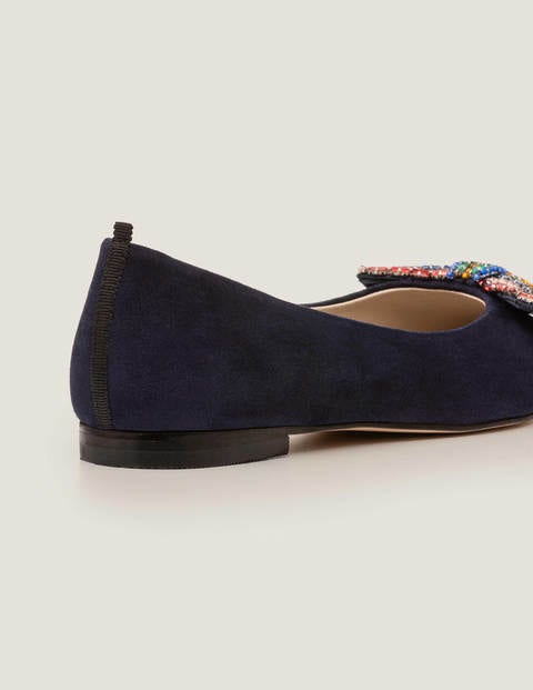 Adelaide Jewelled Flats - Navy Adelaide Jewelled Flats - Navy