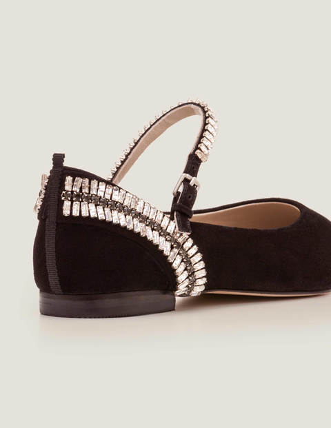 Nella Jewelled Flats - Black Nella Jewelled Flats - Black