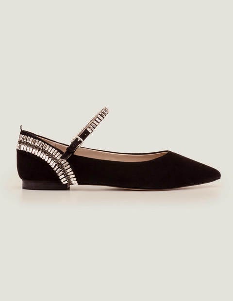 Nella Jewelled Flats - Black Nella Jewelled Flats - Black
