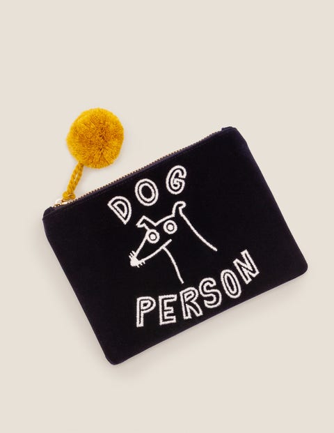 Small Velvet Pouch - Cat Person / Dog Person Small Velvet Pouch - Cat Person / Dog Person