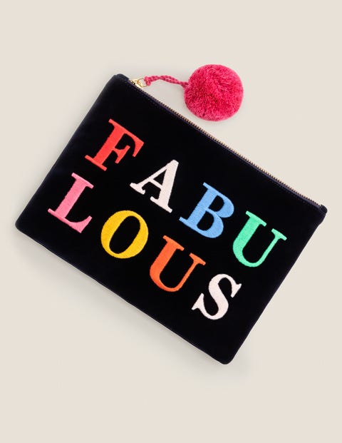 Pochette En Velours - Motif Fabuleux Pochette En Velours - Motif Fabuleux