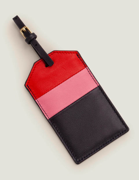 Gepäckanhänger Aus Leder - Signalrot/Navy Gepäckanhänger Aus Leder - Signalrot/Navy