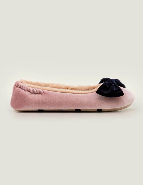 Cosy Velvet Bow Slippers - Milkshake Cosy Velvet Bow Slippers - Milkshake