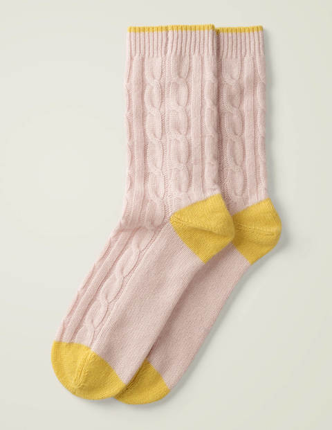 Cashmere Socks - Milkshake/Saffron Cashmere Socks - Milkshake/Saffron
