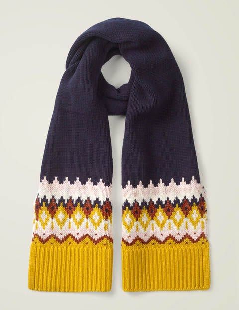 Sparkle Fair Isle Scarf - Navy Sparkle Fair Isle Scarf - Navy