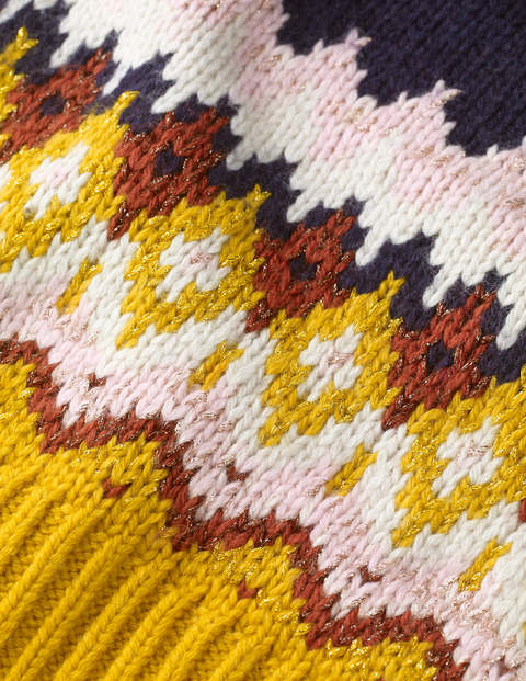 Sparkle Fair Isle Scarf - Navy Sparkle Fair Isle Scarf - Navy