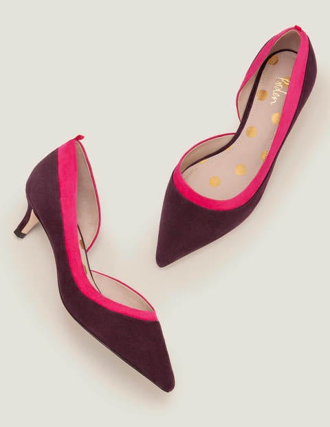 Bryony Kitten Heels - Fig/English Berry 