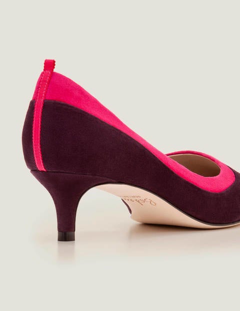 magenta kitten heels