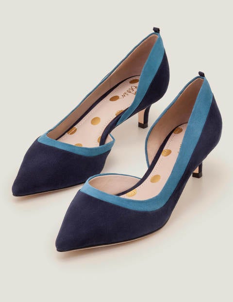 navy kitten heels uk