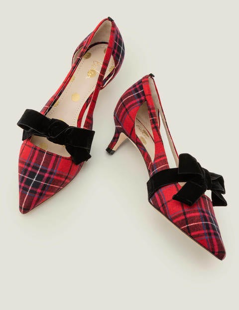 Robyn Pumps mit Pfennigabsatz - Weihnachtsstern & River-Karos Robyn Pumps mit Pfennigabsatz - Weihnachtsstern & River-Karos