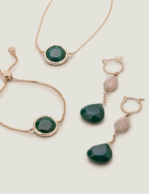 Semi-Precious Bracelet - Green Agate Semi-Precious Bracelet - Green Agate