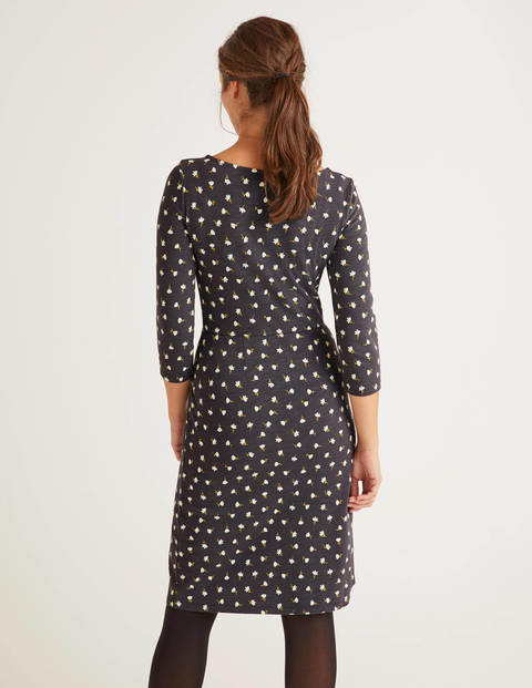 Penny Jersey Dress - Charcoal, Country Ditsy Penny Jersey Dress - Charcoal, Country Ditsy