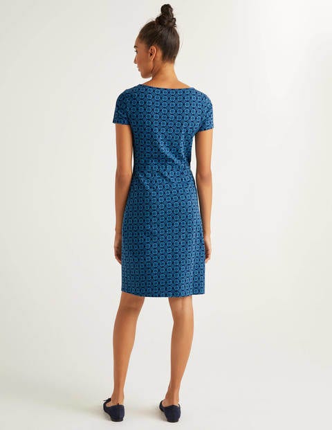 Phoebe Jersey Dress - Aegean Blue, Sun Dial Phoebe Jersey Dress - Aegean Blue, Sun Dial