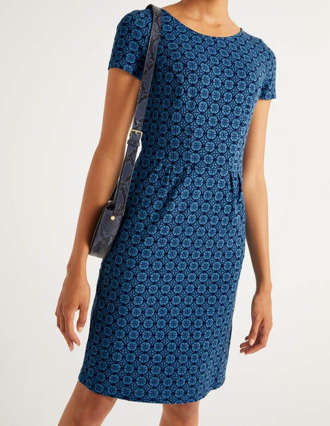 Phoebe Jersey Dress - Aegean Blue, Sun Dial Phoebe Jersey Dress - Aegean Blue, Sun Dial