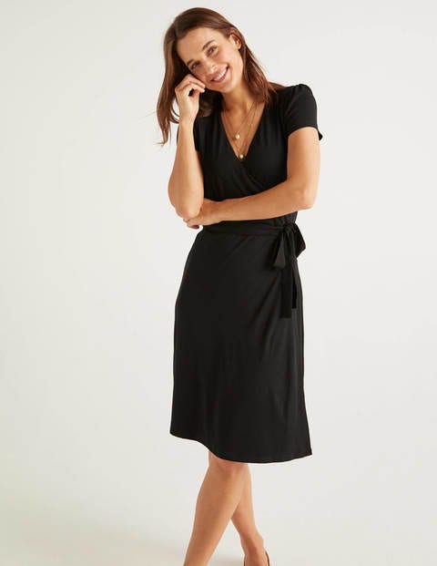 Summer Wrap Dress - Black Summer Wrap Dress - Black