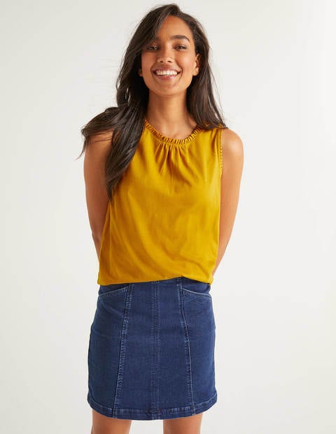 Frill Jersey Vest - Tuscan Sun Frill Jersey Vest - Tuscan Sun