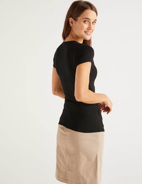 Short Sleeve Wrap Top - Black Short Sleeve Wrap Top - Black