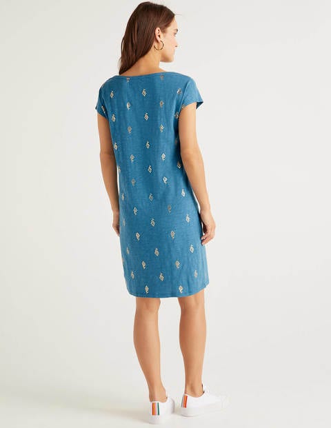 Paulina Jersey Dress - Aegean Blue, Grape Geo Paulina Jersey Dress - Aegean Blue, Grape Geo
