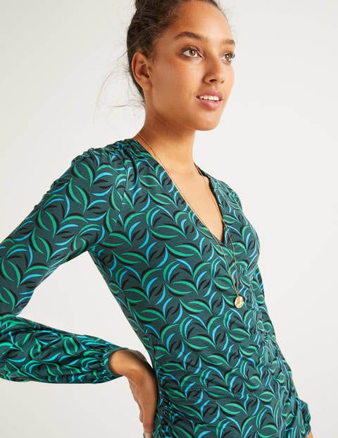 Elodie Jersey Wrap Top - Midnight Garden, Floret Spray Elodie Jersey Wrap Top - Midnight Garden, Floret Spray