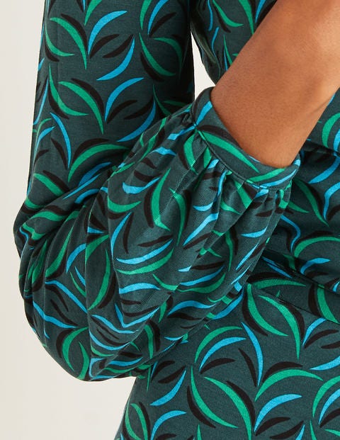 Elodie Jersey Wrap Dress - Midnight Garden Floret Spray Elodie Jersey Wrap Dress - Midnight Garden Floret Spray